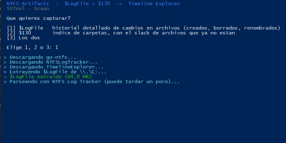 Captura de NTFS-Artifacts